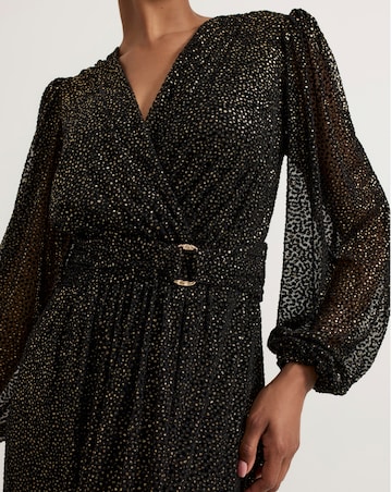 Phase Eight Emre Shimmer Burnout Midi Dress