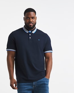 Jack &amp; Jones Premium  Paulos Tipped Polo - Navy