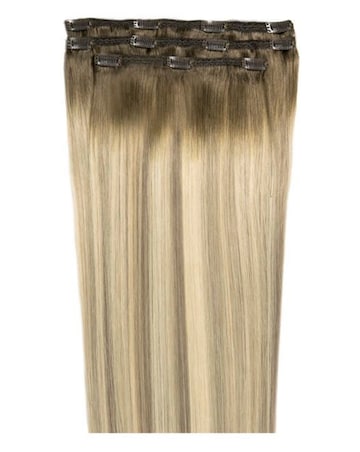 Beauty Works Deluxe Clip in 18inch Hair Extensions- Scandinavian Blonde