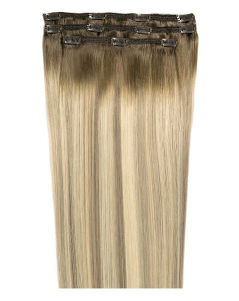 Beauty Works Deluxe Clip in 18inch Hair Extensions- Scandinavian Blonde