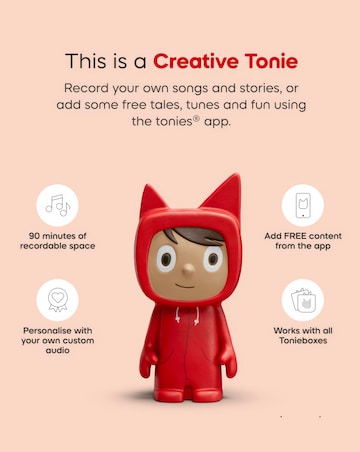 Tonies Toniebox 2 Starter Set with Creative Tonie Rubie - Cloud Pink