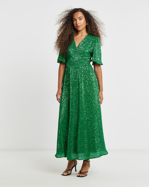 Flounce London Sequin Maxi Dress