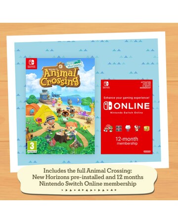 Nintendo Switch Lite Coral Isabelle Aloha Edition & 12 Months Switch Online