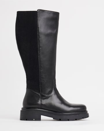 Ashleigh Leather Stretch Boots Extra Wide Fit (EEE) Super Curvy/Curvy Plus Calf