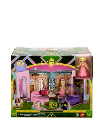 Wicked So Popular Dorm Small Doll Playset with 3 Play Spaces & 10 Total Pieces