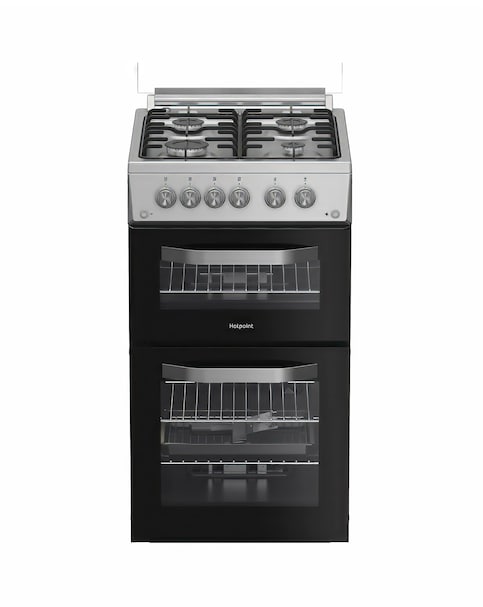Hotpoint HDG5GCX 50cm Gas Double Cooker - Stainless Steel
