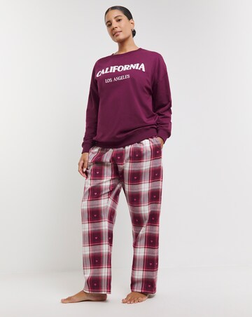 Sweatshirt With Woven Pyjama Bottom