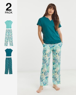 JD Williams (2 Pack) Cotton Pyjama Sets