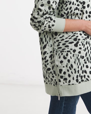 Side Zip Longline Sweatshirt