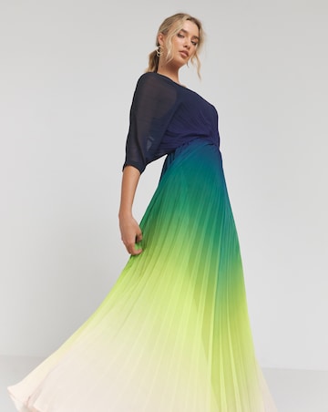 Joanna Hope Ombre Print Pleated Dress