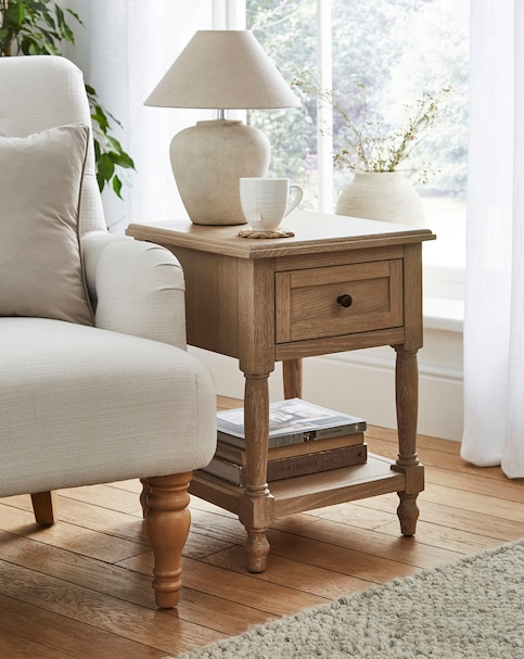 Julipa Imogen Ready Assembled Wooden Side Table