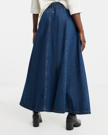 Mid Blue Denim Full Circle Skirt