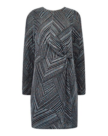 Ro&Zo Disco Jersey High Neck Mini Dress