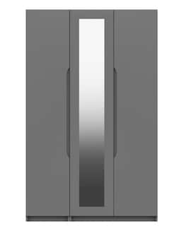 Sorrento High Gloss 3 Door Wardrobe with Mirror