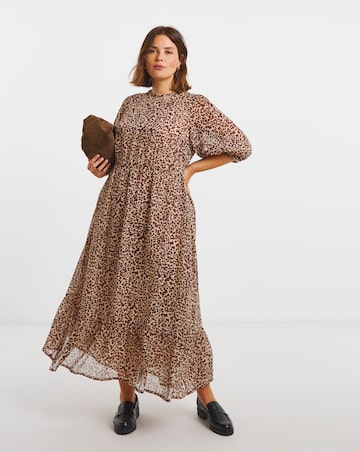 Simply Be Leopard Print Georgette Maxi Dress
