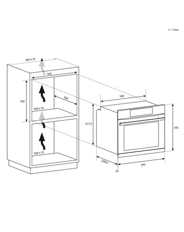 Candy F CM955NRL-C Built-In Electric Single Oven Stainless Steel Install