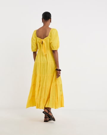 Pure Cotton Volume Maxi Smock Dress