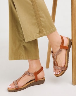 Kay Diamante Comfort Elastic Sandal - Extra Wide Fit (EEE)