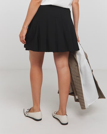 Black Pleated Mini Skirt