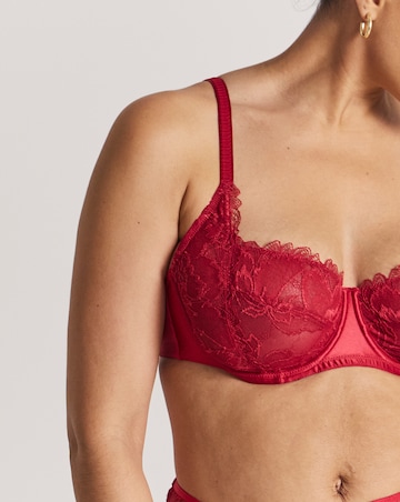 Pretty Secrets (2 Pack) Willow Stretch Lace Balcony Bras (B-F) Black/Red