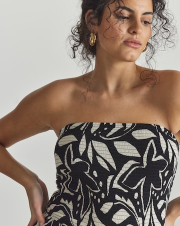 MAGISCULPT Shirred Bandeau Beach Jumpsuit