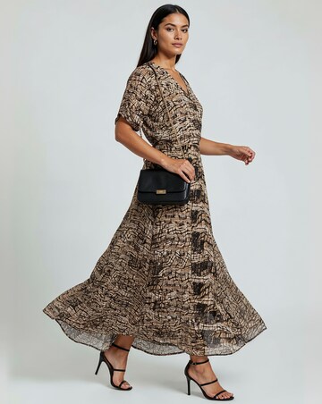 Religion Animal Print Maxi Wrap Dress