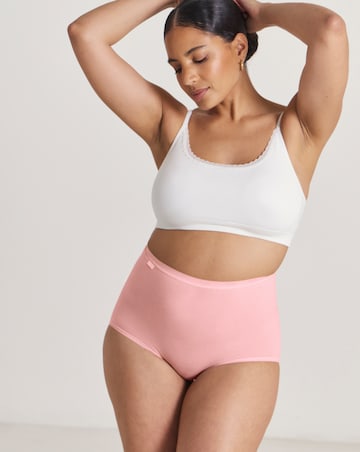 Sloggi (3 Pack) Cotton Basic Maxi Knickers Pink Multi