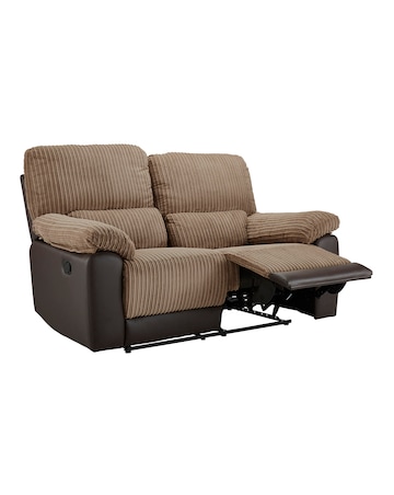 Harlow Fabric/Faux Leather Recliner 2 Seater Sofa