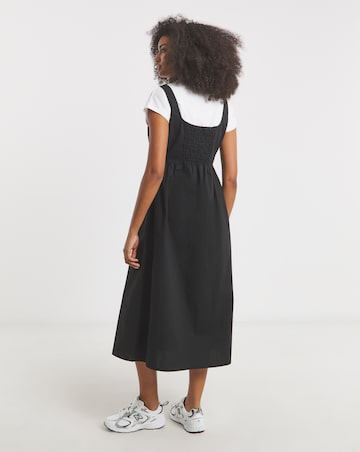 Simply Be Black Seamed Detail Utility Midi Dress