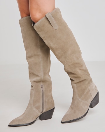 Kairo Suede Over Knee Multi Wear Western Boots - Wide Fit (E) & Super Curvy Calf