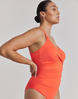 Simply Be Medium Tummy Control Swimsuit Coral