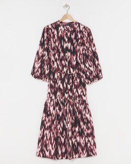 Puff Sleeve Button Through Dress