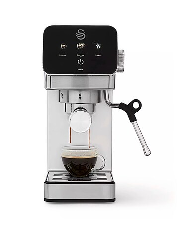 Swan Digital Mini Espresso Coffee Machine with Milk Frother