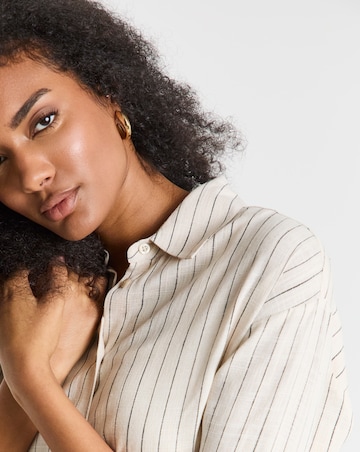 Simply Be Stripe Linen Mix Shirt