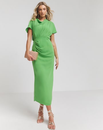 Joanna Hope Draped Midi Dress