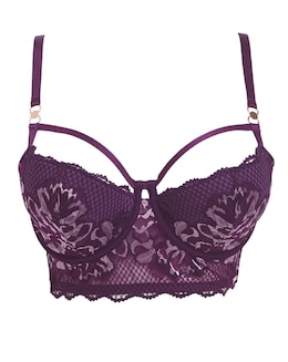Figleaves Curve Amore Padded Balcony Bra B-F - Purple