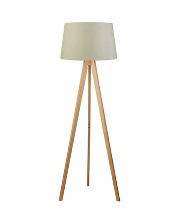 Wooden Tripod Floor Lamp