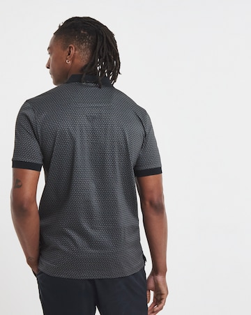 BOSS Short Sleeve Geo Print Polo - Black