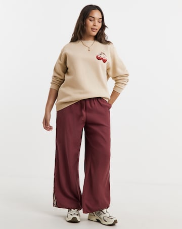Ecru Cherry Back Graphic Sweatshirt