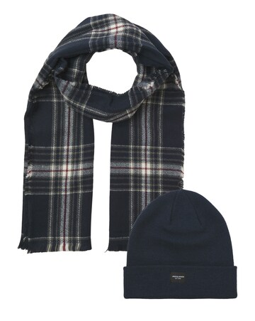 Jack & Jones Beanie & Scarf Giftbox - Navy
