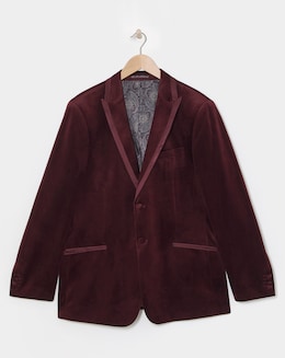 Velvet Satin Lapel Blazer Regular