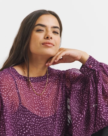 Simply Be Exaggerated Sleeve Georgette Blouse