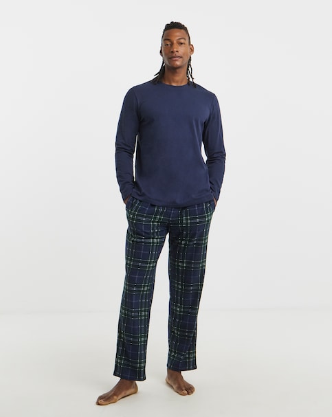 Jersey Top Check Bottom Pyjamas