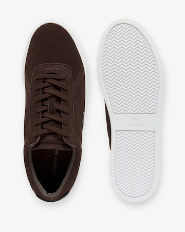 Lacoste Court Set Suede Trainer - Dark Brown