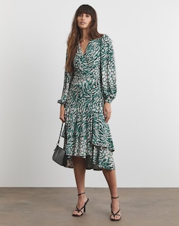 Joanna Hope Jersey Wrap Midi Dress
