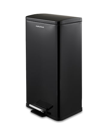 Morphy Richards Black 30L Rectangular Bin