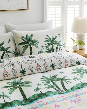 Ariana Palm Cotton Blend Duvet Cover Set
