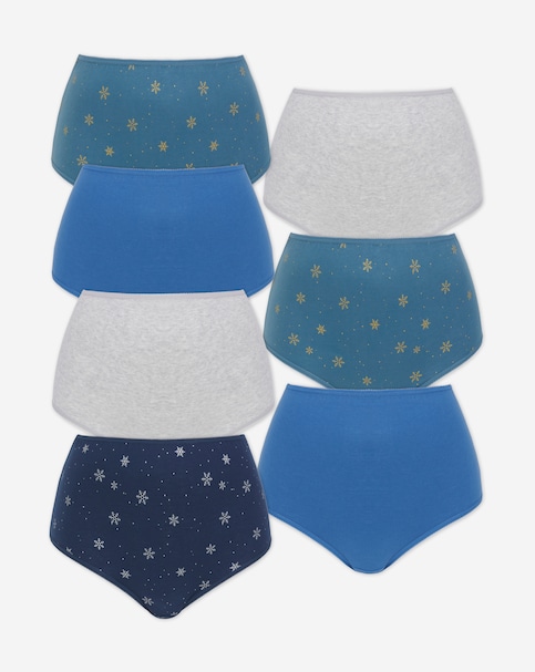 Pretty Secrets (7 Pack) Full Fit Knickers Snowflakes