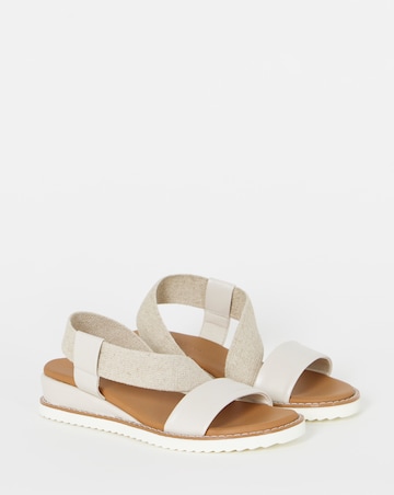Spritzer Asymmetric Low Wedge Sandals - Extra Wide Fit (EEE)