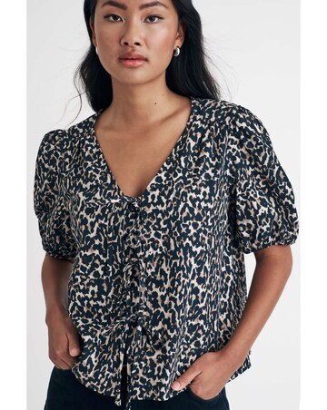 Nobody's Child Leopard Bernadetaa Blouse